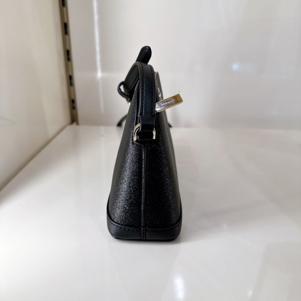 Kate Spade K8713 Tinsel Small Dome Crossbody In Black Kate Spade K8713 Tinsel Small Dome Crossbody In Black